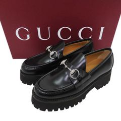 Y529 25cm グッチ ホースビット イタリア製 本革 ミュール レディース