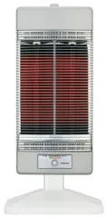 CORONA(コロナ) 遠赤外線電気ストーブ 【日本生産】 速暖 「コアヒート」 省エネセンサー搭載 左右首振り タイマー機能 温度調節11段階 シャンパンシルバー AH-12RA(SS)のサムネイル