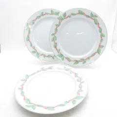 BERNARDAUD LIMOGES ベルナルドリモージュ Feuillantine フィヤンティーヌ 大皿 3枚 セット 26cmプレート SC11234E2 のサムネイル