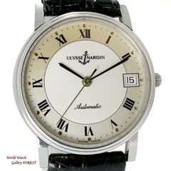 【ユリスナルダン Ulysse Nardin☆サンシアー】133-22 中古 自動巻き メンズ腕時計 2トーン文字盤のサムネイル