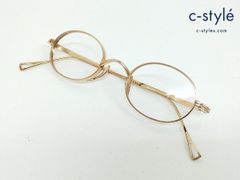 W289 [人気] KameManNen カメマンネン メガネ 48□22-145 ゴールド系