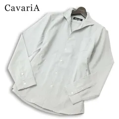 CavariA キャバリア 通年★ 長袖 スリム イタリアンカラー シャツ Sz.44 メンズ 灰 グレーのサムネイル