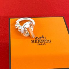 超希少】HERMES ダブル エトリエ ピンブローチ 鐙Ag925 - メルカリ