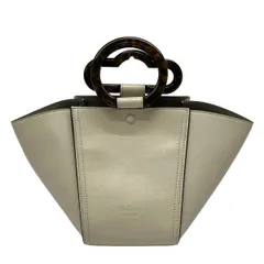 MULBERRY(マルベリー) トートバッグ ミニ ライダース トップハンドル ベージュ×ブラウン×ダークブラウン レザーのサムネイル