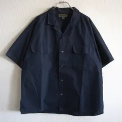 【美品】NIGEL CABOURN 【OPEN COLLAR SHIRT COTTON TWILL】48 ネイビー ナイジェルケーボン シャツ 26070175のサムネイル