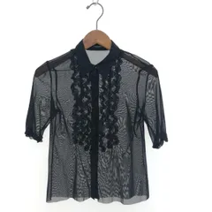 VIVIENNE TAM ヴィヴィアンタム フリルシャツ サイズ:38 パワーネット/半袖    ブラック レディース / 240001213520のサムネイル