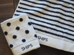 SHIPS（シップス）フェイスタオル・ウォッシュタオル2枚セット（A）のサムネイル