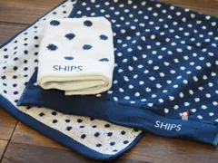 SHIPS（シップス）フェイスタオル・ウォッシュタオル2枚セット（B）のサムネイル