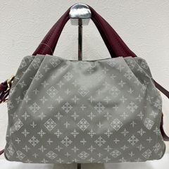 極美品ラシット 2way ショルダーバッグ トートグレー×レッド系20周年 
