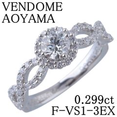 最安値!Ｐt950/ヴァンドーム青山/グレース/ブライダルダイヤリング ヴァンドーム青山 ダイヤリング グレース 0.31ct 7号 PT950 - メルカリ