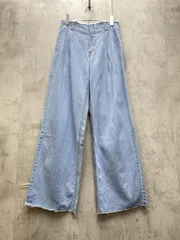 PAGEBOY ページボーイ カットオフ タック ワイド デニムパンツ size26M/青 ■■ レディースのサムネイル