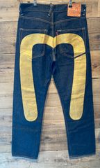 260732 EVISU 大黒 エヴィス デニムパンツ カモメペイント 濃紺 - メルカリ