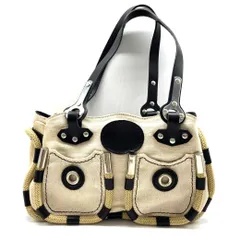 ★JAMIN PUECH ジャマンピュエッシュ キャンバス レザー ハンドバッグ ロープディティール メタルパーツ ベージュ系 レディース 中古★008338のサムネイル
