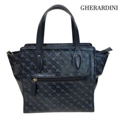 ゲラルディーニ GHERARDINI SOFTY ソフティー 高品質ナイロンレザー ミニトートバッグ ハンドバッグ NAVY 紺色 【ショルダーストラップ無し】のサムネイル