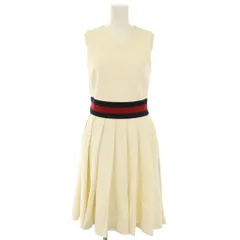 グッチ GUCCI シェリーライン ワンピース ノーリーズ ひざ丈 XS 白 アイボリー 414966 /TKのサムネイル