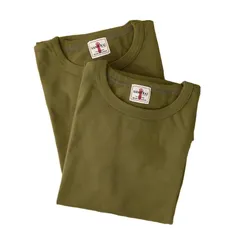 samurai ジーンズ SJ2PST-CREW  OLIVE 無地クルーネック2パックTシャツのサムネイル