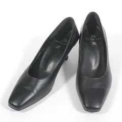 17【美品】ワコール サクセスウォーク 23cm 3E ブラック パンプス スクエアトゥ 4cmヒール 日本製 WFN050 SUCCESS WALK 幅広のサムネイル