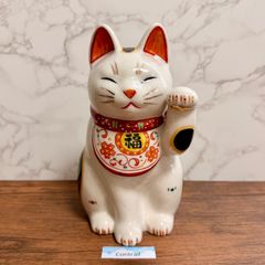 伊万里焼 招き猫 約21cm 古伊万里 金彩 置物 骨董 まあこさん専用