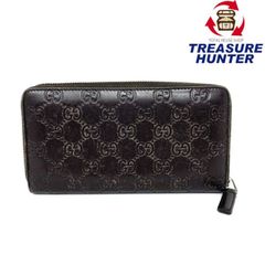 GUCCI(グッチ) ラウンドファスナー長財布 グッチシマ 307987 ダーク
