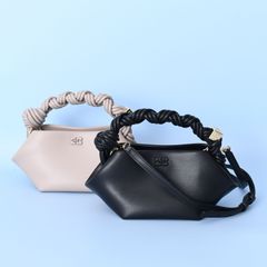 GANNI ビジュー付き ミニバッグ ブラック 巾着 - メルカリ