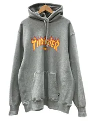 エフティーシー FTC × THRASHER スラッシャー 26SS Logo Hoody ロゴ フーディー ファイアー プルオーバー スケボー パーカー 裏起毛 灰 FTC026THSW01 パーカ ロゴ グレー XLサイズ 104MT-3451のサムネイル
