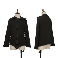 イッセイミヤケミーISSEY MIYAKE me カリフラワーホック留めカーディガン 黒Fのサムネイル