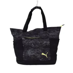 プーマ PUMA トレーニングトートバッグ ロゴプリント メッシュポケット 黒 ブラック 白 ホワイト 緑 グリーン ■GY99のサムネイル