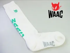 正規品★WAAC ワック★レディース ワッキーロゴハイソックス★ホワイト白【本物保証】フリーサイズ★新品未使用★1点物★店頭完売品のサムネイル