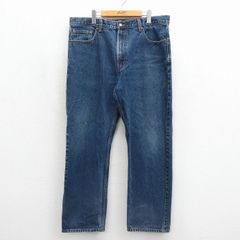 W38/古着 ジーンズ メンズ 80年代 80s ベルボトム タロン ネイビー