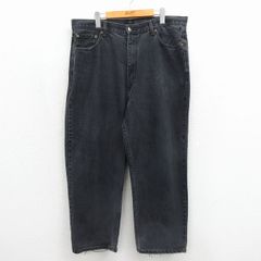 W38/古着 ジーンズ メンズ 80年代 80s ベルボトム タロン ネイビー
