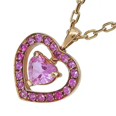 BOUCHERON ブシュロン アバ ハート ピンクサファイア ネックレス K18PG 750 ピンクゴールド ピンクサファイア 37.5cm 首飾り 4.1g アクセサリー レディース 送料無料 241100105550 ★のサムネイル