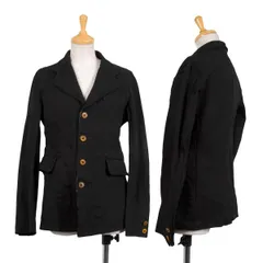 コムコム コムデギャルソンCOMME des GARCONS 製品染めポリ縮絨ジャケット 黒SSのサムネイル