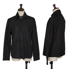 ジャンポールゴルチエファムJean Paul GAULTIER FEMME ナイロンコットンベルトネックジップシャツ 黒42のサムネイル
