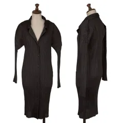プリーツプリーズPLEATS PLEASE プリーツロングジャケット 黒3のサムネイル