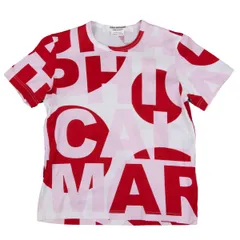 ジュンヤワタナベ コムデギャルソンJUNYA WATANABE COMME des GARCONS イングリッシュプリントTシャツ 赤ピンク白S位のサムネイル
