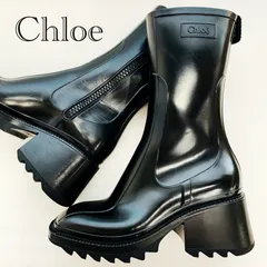 Chloe クロエ BETTY ベティ サイドジップ レインブーツ 022124 サイズ36 ブラック レディース 靴 _218のサムネイル