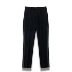 57c10 DIOR HOMME ディオールオム 2008年 スリムテーパードパンツ サイドライン スラックス サイズ40 ブラック メンズ ボトムk02iのサムネイル