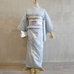 本場筑前博多織 単衣 四寸浴衣帯 半幅帯 紫 献上柄 正絹 新品 長尺