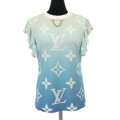 美品 ルイヴィトン チェーン付き ピンクグラデーション フリル Tシャツ