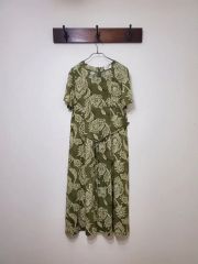 ☆新品☆ M.＆KYOKO フラワーモチーフ柄 デザインワンピース
