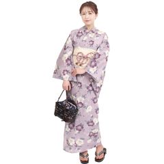 高山直子☆浴衣・帯•下駄の3点セット ☆la balance薄いピンク 花柄