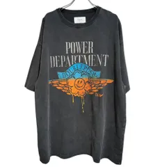 TAIN DOUBLE PUSH (タインダブルプッシュ) NUBIAN別注 POWER DEPARTMENT TEE T211-ST06 ブラック XLのサムネイル