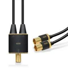 ELECOM 4K8K対応TV用アンテナ分配器 DH-ATD48K05BKのサムネイル