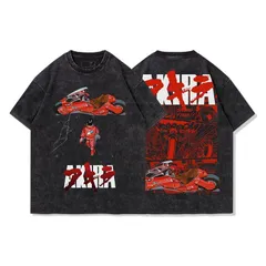 【レトロプリントTシャツ】AKIRA アキラ 1988年 アメカジ風 メンズ半袖Tシャツ ファッション ヴィンテージ カジュアル ブラックのサムネイル