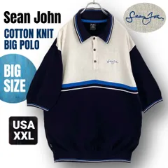 Sean John ショーンジョン★コットンニット/ビッグポロシャツ★Y2K★裾リブ★刺繍ロゴ★サーフボーダー★USAメンズXXL   #2607J036のサムネイル