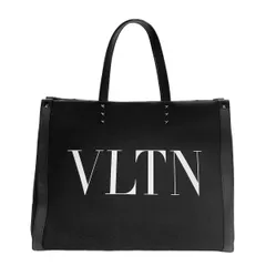 ヴァレンティノ VALENTINO ロックスタッズ トートバッグ キャンバス ブラック レディースのサムネイル