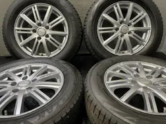 タイヤ走行短め【BS BLIZZAK VRX2 215/60R16】スタッドレス【BALMINUM BR10 16インチ 6.5J5HPCD114.3+54】23年製 ヴェゼル等 (VTM604)のサムネイル
