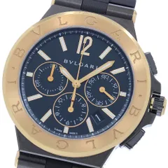 ブルガリ BVLGARI DG42BSPGCH ディアゴノ ウルトラネロ K18PGベゼル クロノグラフ 自動巻き メンズ 箱・保証書付き_968855のサムネイル