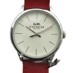 コーチ COACH CA 117 7 112 1535 腕時計 ウォッチ クォーツ ロゴ レザーベルト シルバー色 ■GY18 /MQのサムネイル