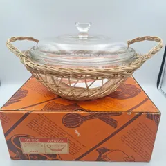 PYREX パイレックス キャセロール 耐熱ガラス 蓋付き 籠付き 1.5L 24cm ガラス鍋 調理器具 岩城 IWAKI 【12435-1】のサムネイル